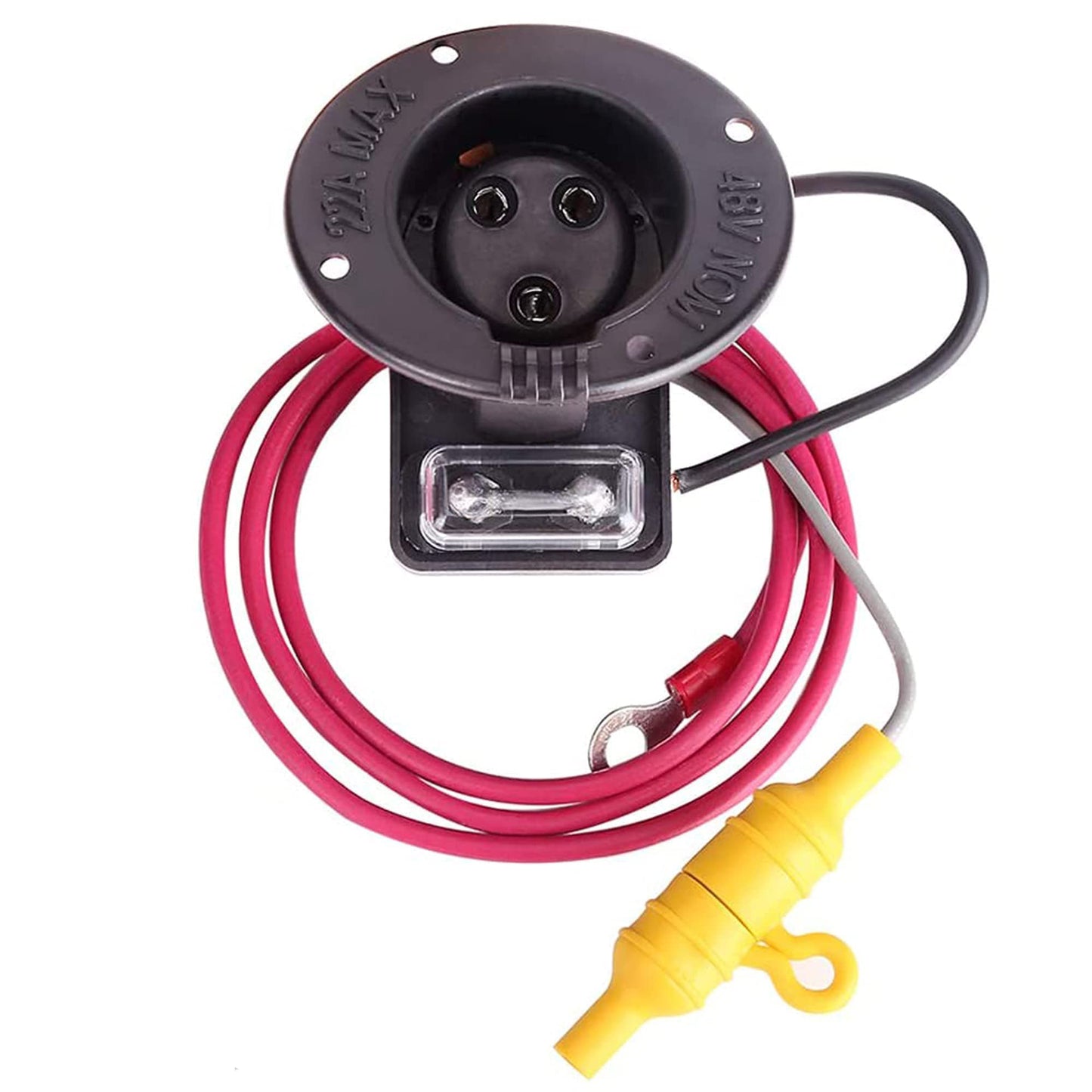 Golf Cart Charger Receptacle for 48V Club Car DS / 101802101 1017968-01 1018949-01