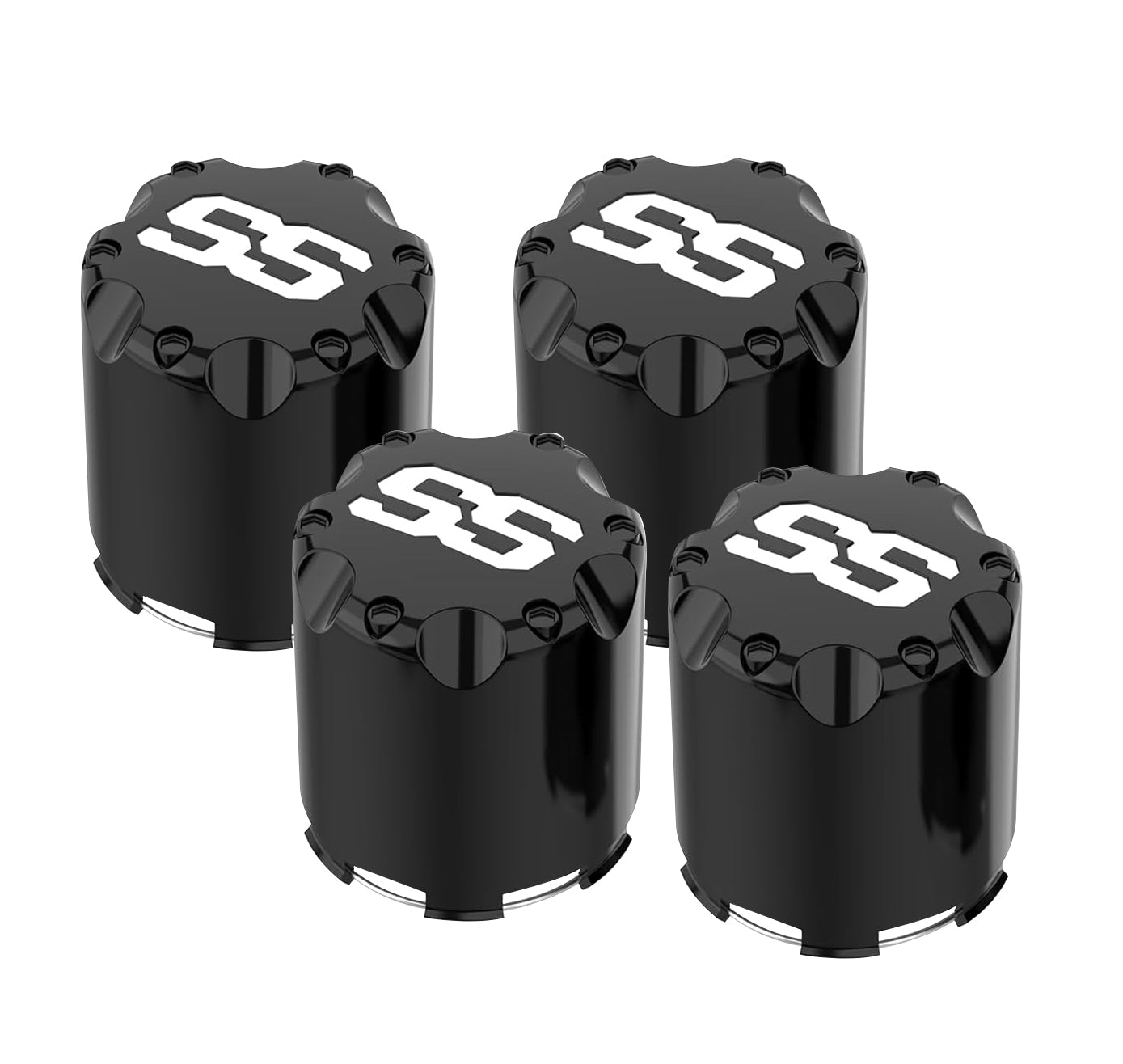 Golf Cart SS Wheel Center Hub Cap, Black