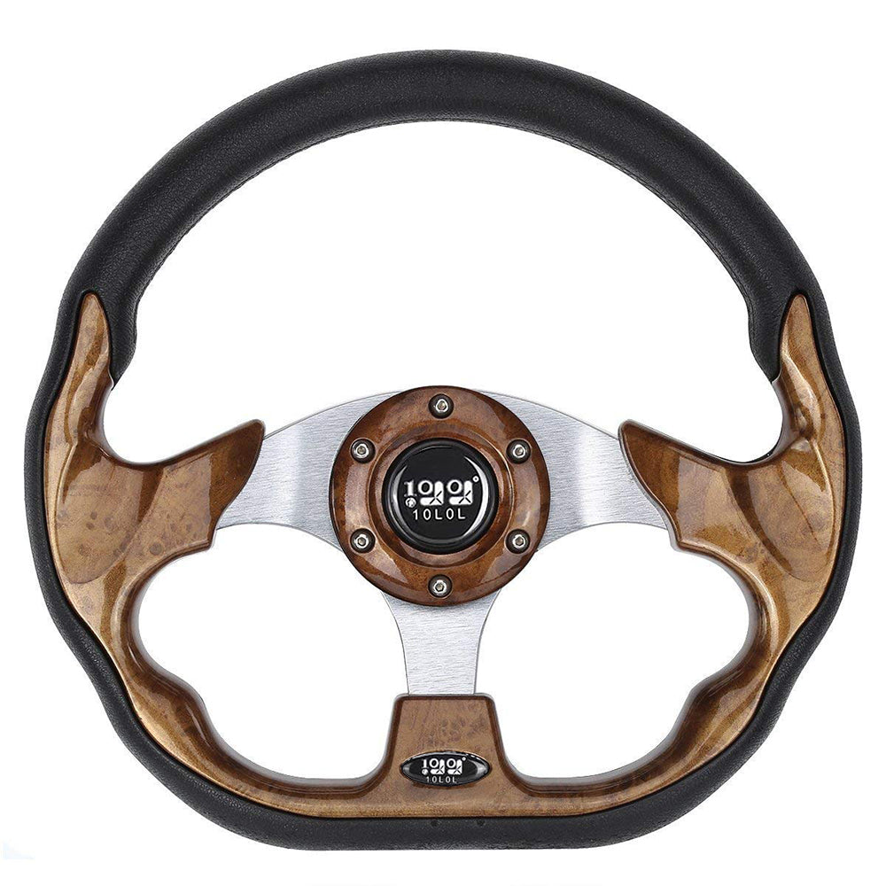 Golf Cart Steering Wheel, Style 2, Brown