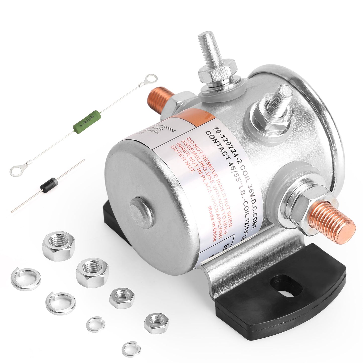 Golf Cart 36V Solenoid w/ Resistor Diode for EZGO / 27855G01 11761G1 27855G02 31680G1