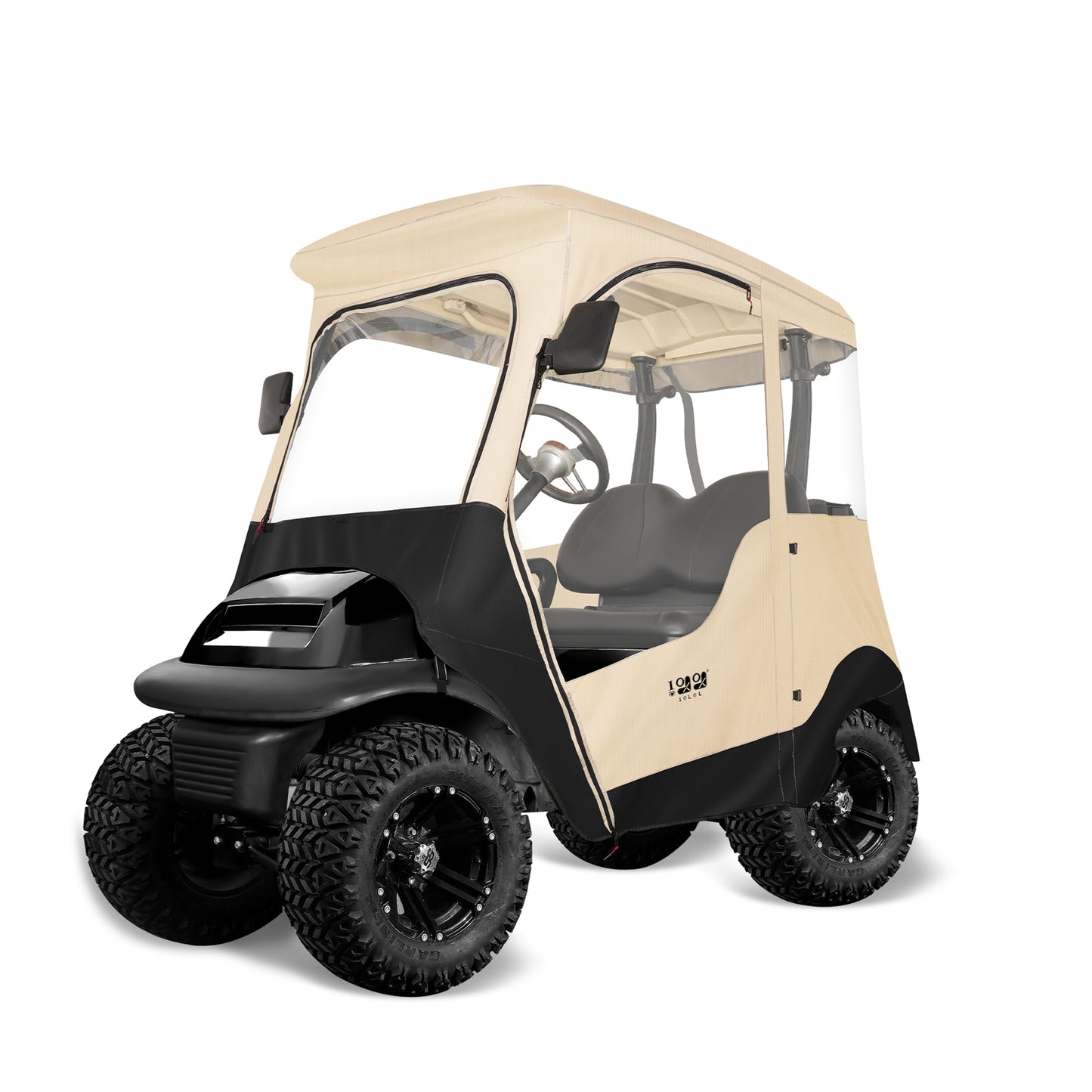Beige Deluxe Enclosures for 2 Passenger Club Car Precedent