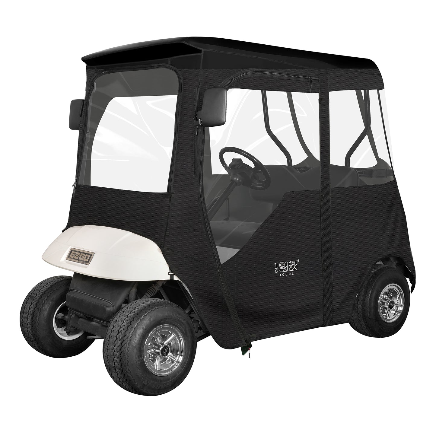 Black Deluxe Enclosures for 2 Passenger EZGO TXT RXV