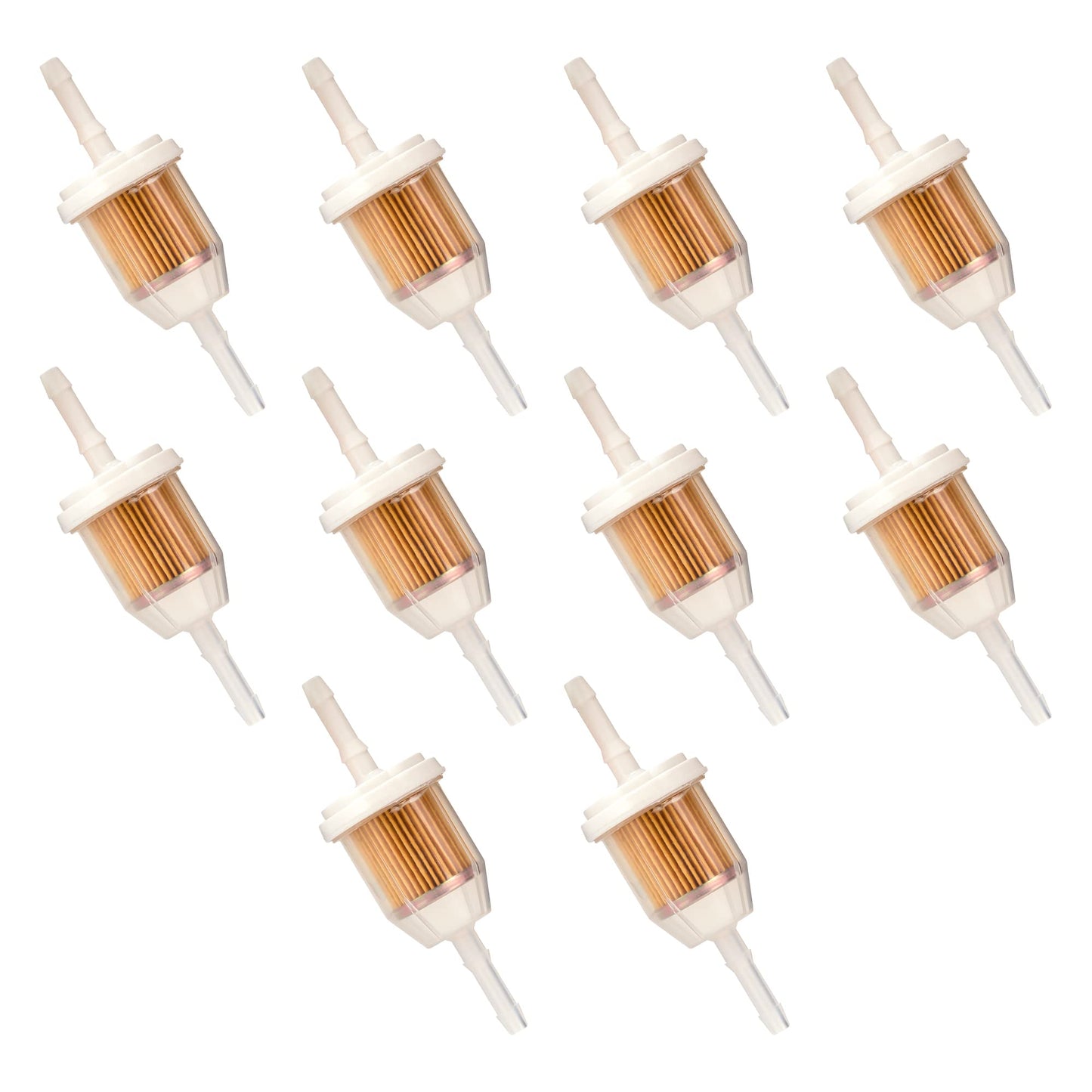 10 PCS Golf Cart 1/4 inch & 5/16 inch Fuel Filter for Yamaha, EZGO, Club Car DS Precedent / 72084G01 JN6-F4560-00 JN3-F4560-00