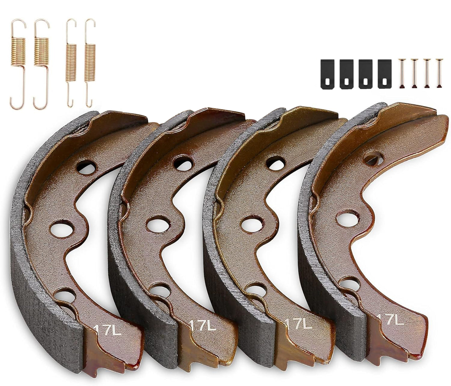 Golf Cart Brake Shoes Kit for EZGO XI-Serial 1983-1986, Club Car DS Carryall (Manual Adjust) 1981-1994, Yamaha G1 1978-1980, etc / 101146302 101880701