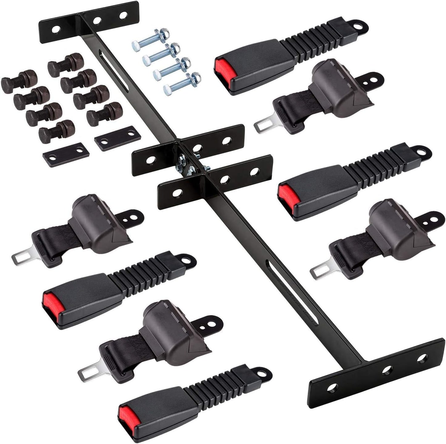 Golf Cart Seat Belts Bracket Kit, 2+2 Passenger