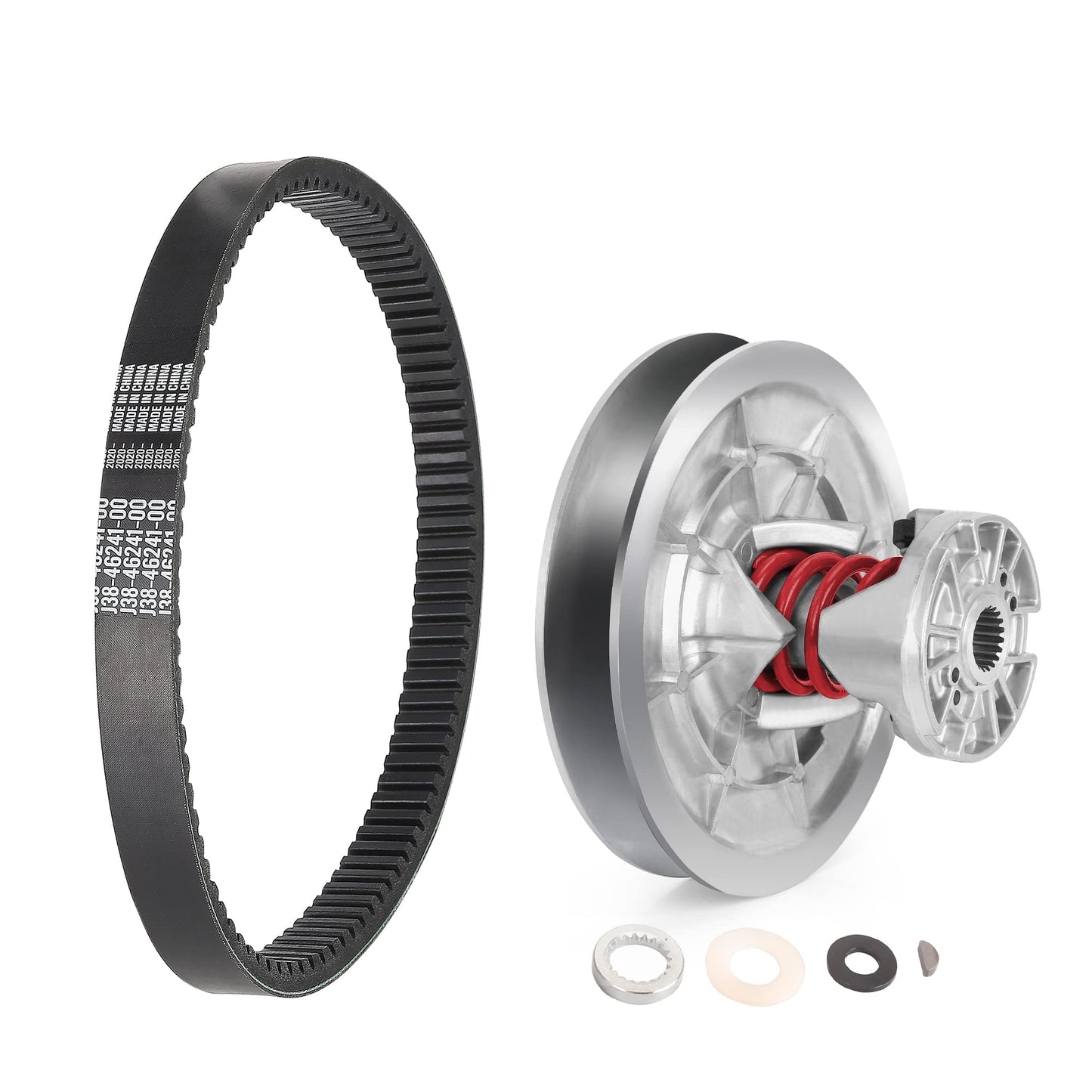 Golf Cart Secondary Drive Clutch Belt Kit for Yamaha G2 G8 G9 G11 G14 G16 G20 G21 G22 G28 Gas 1985-2007 / JN6-G6270-00 JN6-G6271-02 J55-G6270-01
