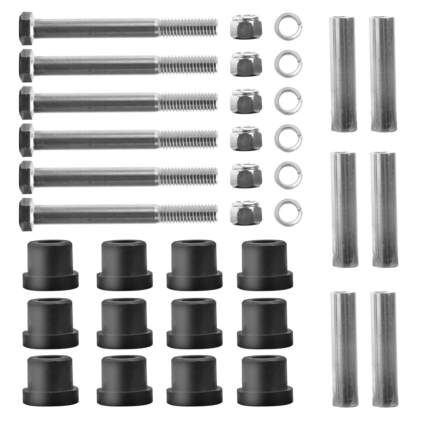 Golf Cart Front Rear Leaf Springs Bushing Kit for Club Car DS 1992-up / 1015583 1012303 8754 8755