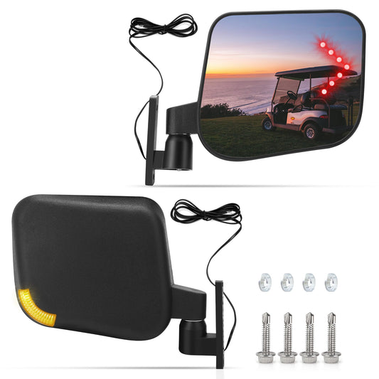 Golf Cart Side Mirrors with Turn Signal