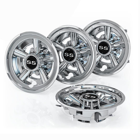 Golf Cart SS Wheel Covers, Chrome