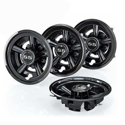 Golf Cart SS Wheel Covers, Black