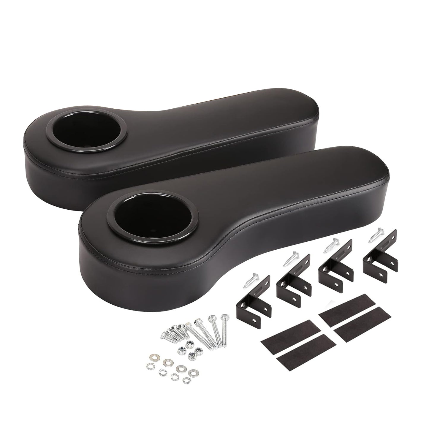 Golf Cart Rear Seat Armrests, Black