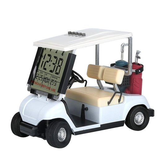 Golf Cart LCD Display Mini Clock, White