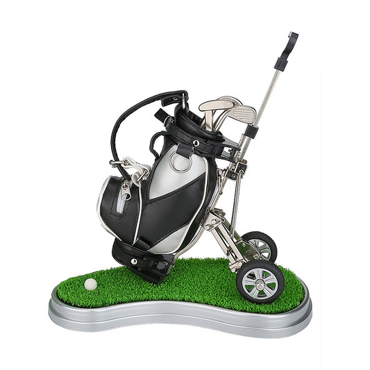 Golf Pen Holder, Silver Black