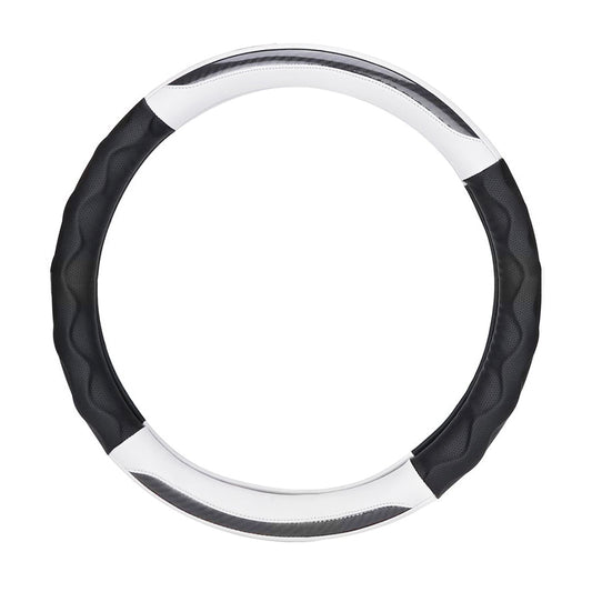 Golf Cart 14 Inch Black White Steering Wheel Cover for Club Car DS Precedent, All Yamaha Models