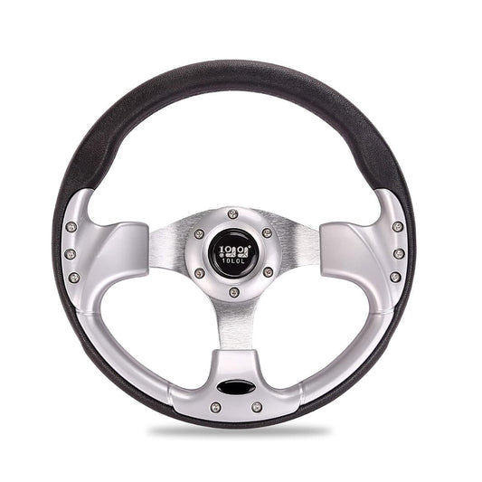 Golf Cart Steering Wheel, Style 1, Silver
