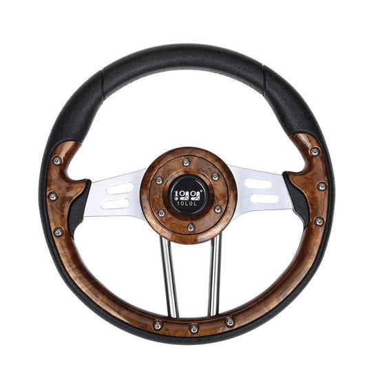 Golf Cart Steering Wheel, Style 4, Brown