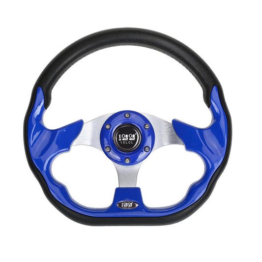 Golf Cart Steering Wheel, Style 2, Blue