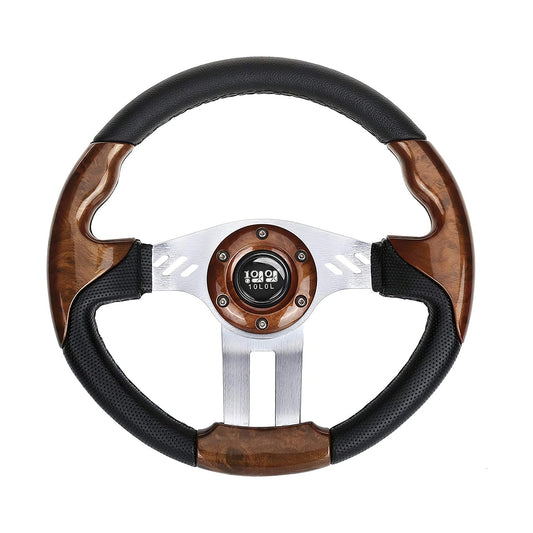 Golf Cart Steering Wheel, Style 3, Brown