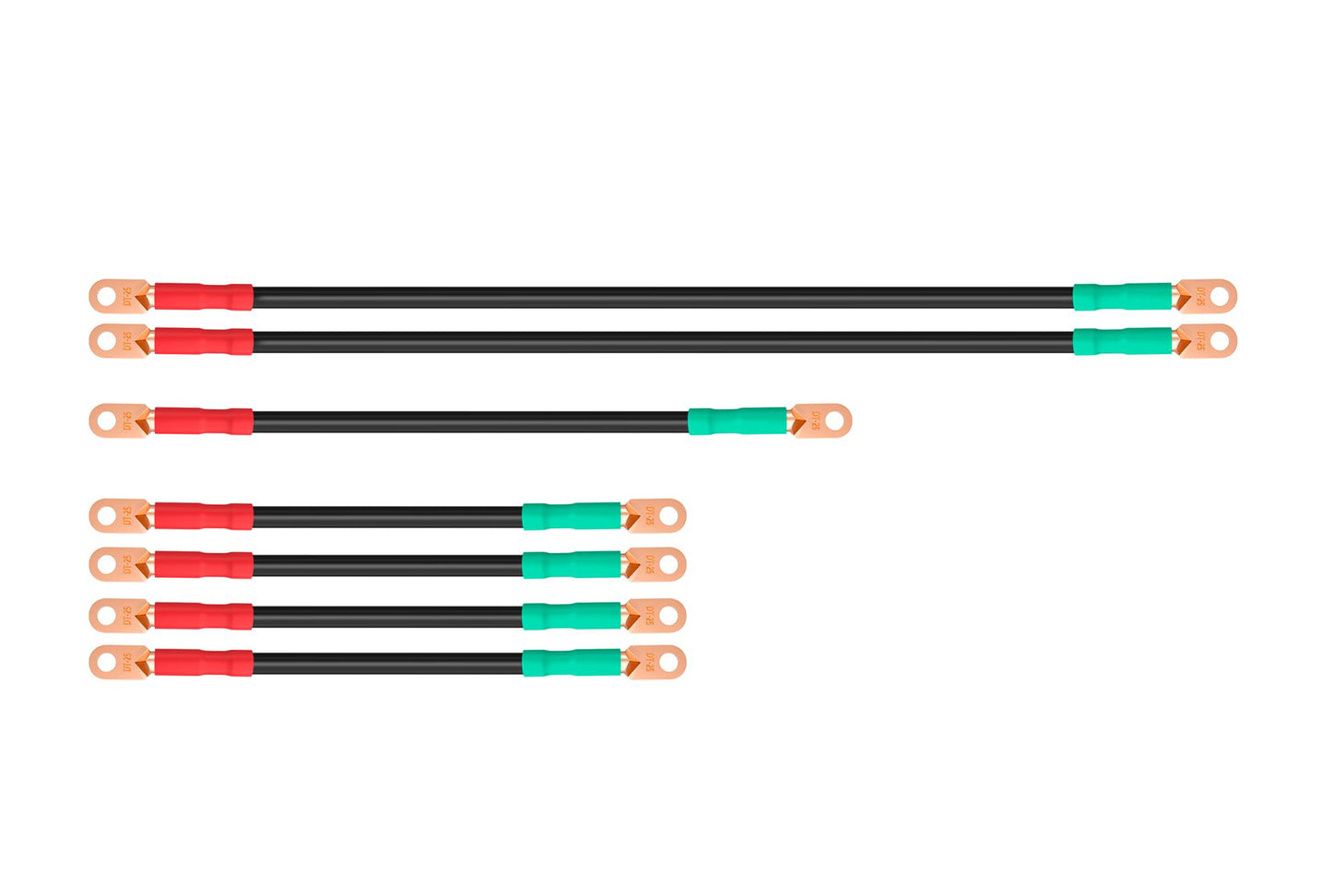 (24cm*1, 17cm*4, 55cm*2) Battery Cables for EZGO TXT 1994-up (36 & 48 Volt)