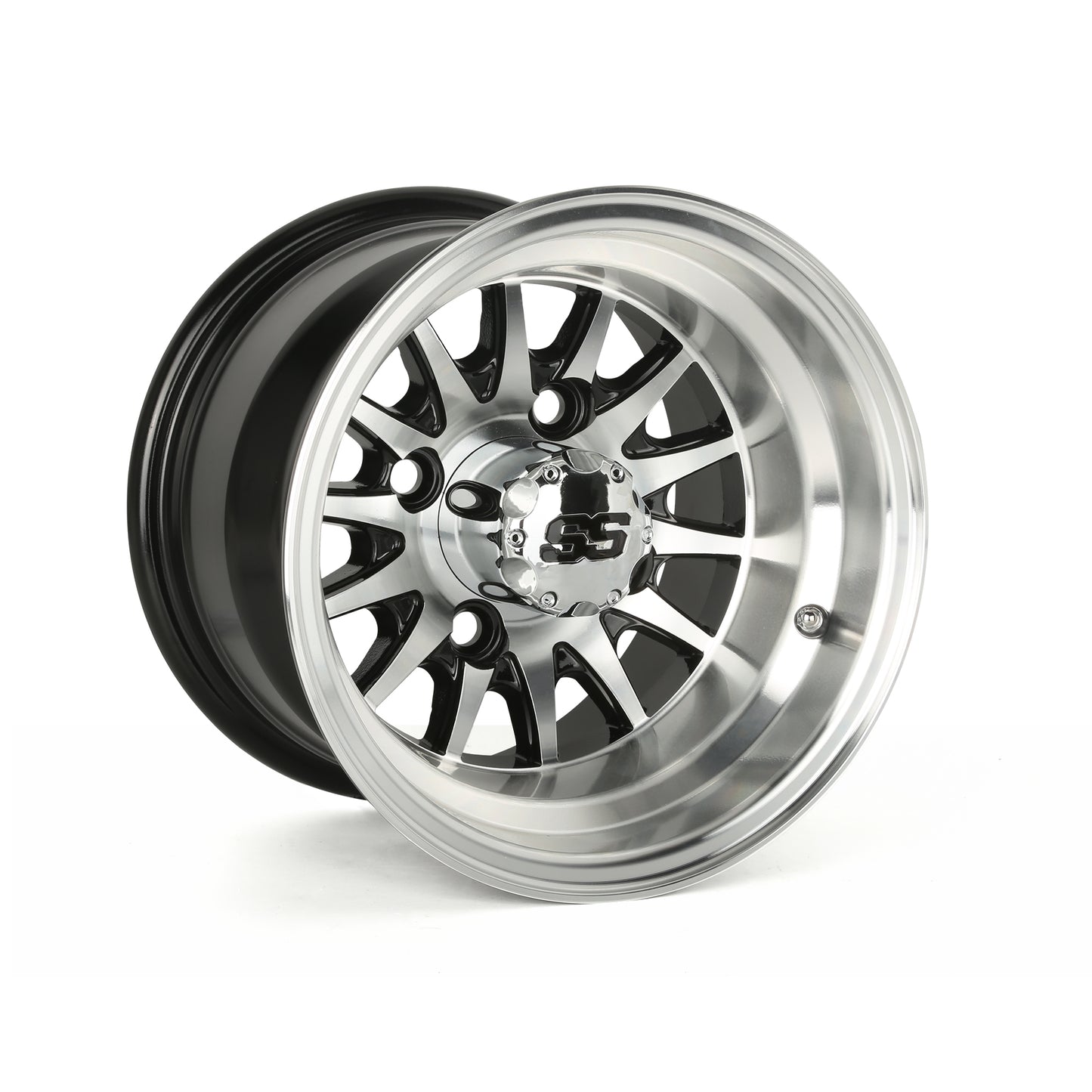 Golf Cart Aluminum Wheels, Matte Black, Set of 4, Size: 10x7