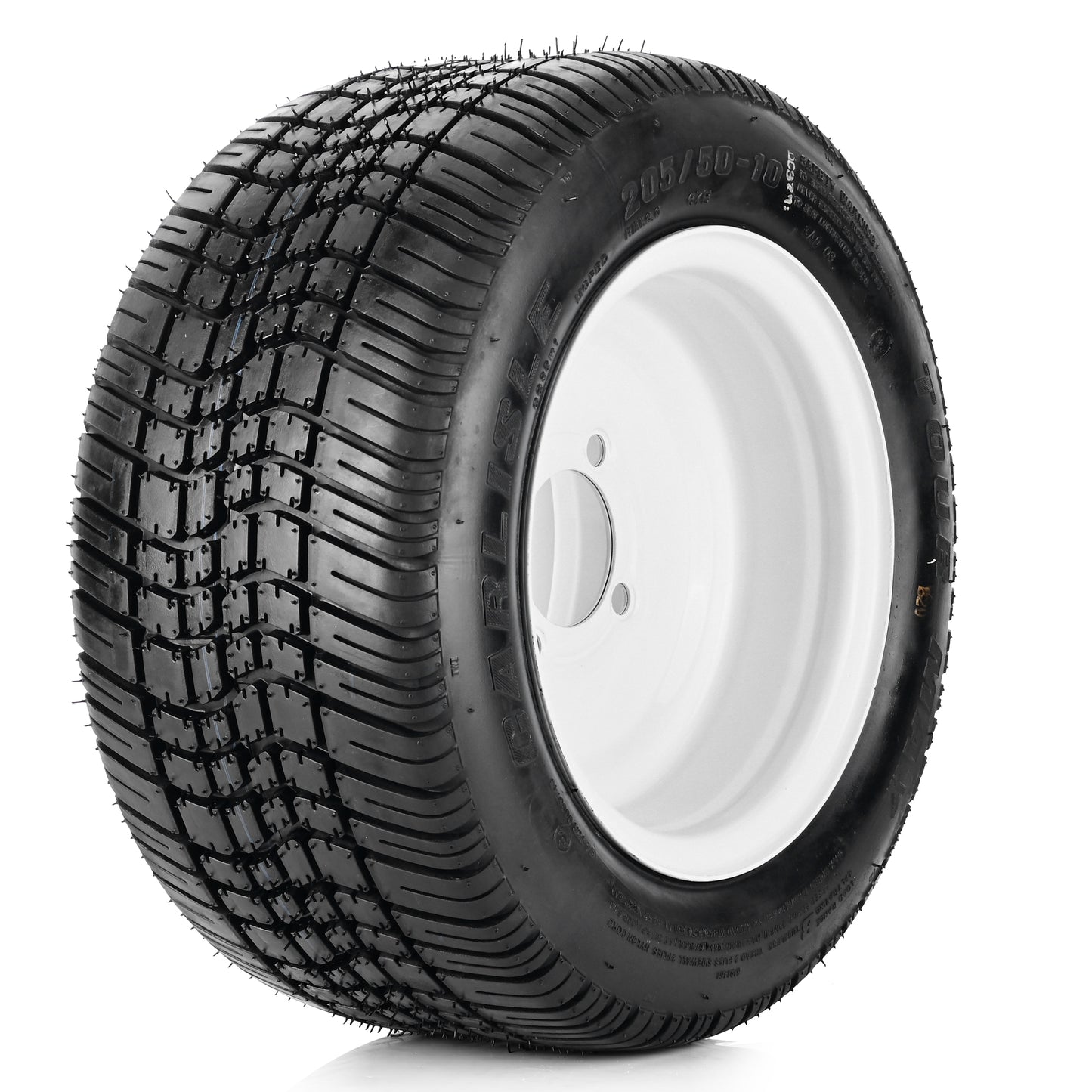 CARLSTAR LINKS Golf Cart Street Wheels + Tires Combo, Set of 4, Size 205/50-10