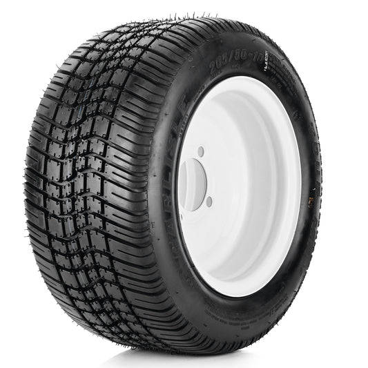 CARLSTAR LINKS Golf Cart Street Wheels + Tires Combo, Set of 4, Size 205/50-10