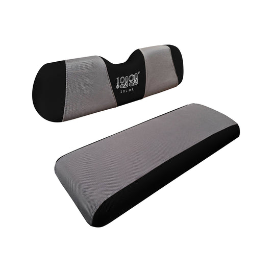 Golf Cart Polyester Mesh Universal Rear Seat Cover, Grey Black