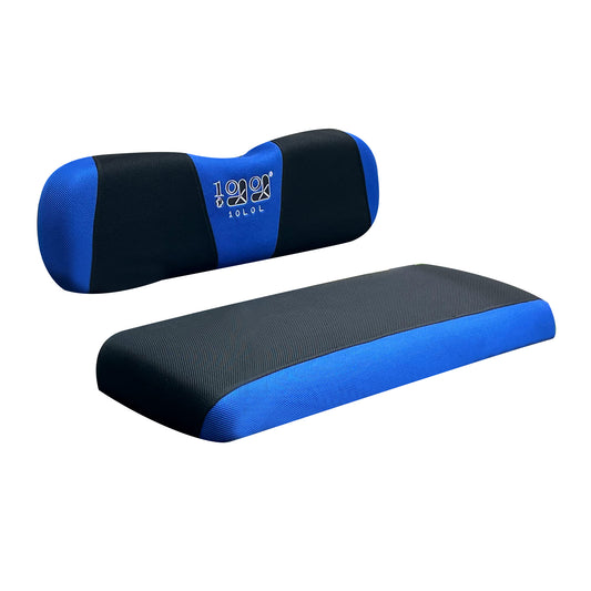 Golf Cart Polyester Mesh Universal Rear Seat Cover, Blue Black