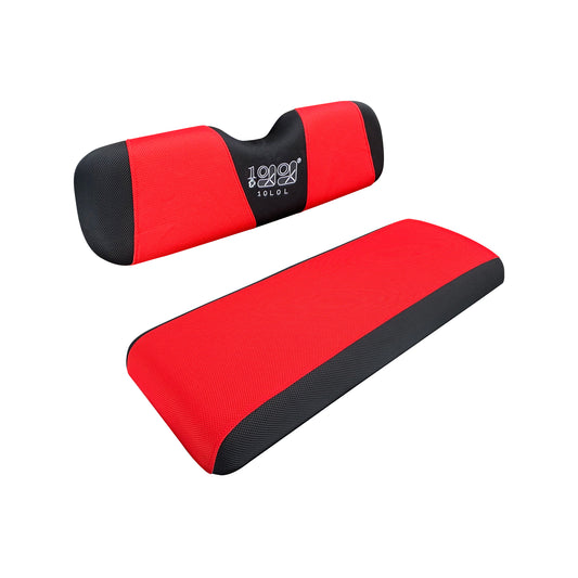 Golf Cart Polyester Mesh Universal Rear Seat Cover, Red Black