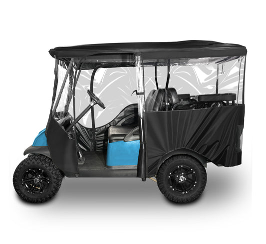 Black Primary Enclosures for 4 Passenger Club Car Precedent Extended Roof