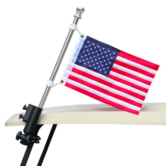 Golf Cart Flag Holder, Silver