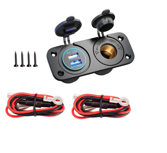Golf Cart USB Panel, 12V Power Socket