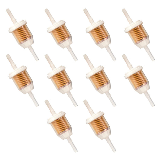 10 PCS Golf Cart 1/4 inch & 5/16 inch Fuel Filter for Yamaha, EZGO, Club Car DS Precedent / 72084G01 JN6-F4560-00 JN3-F4560-00