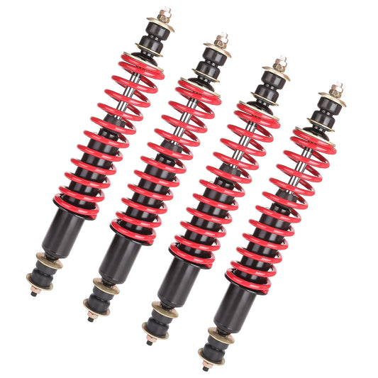 Golf Cart 4 PCS Red Front Rear Shocks for EZGO TXT Medalist 1994-up / 70928-G01 70630-G01 76418-G01