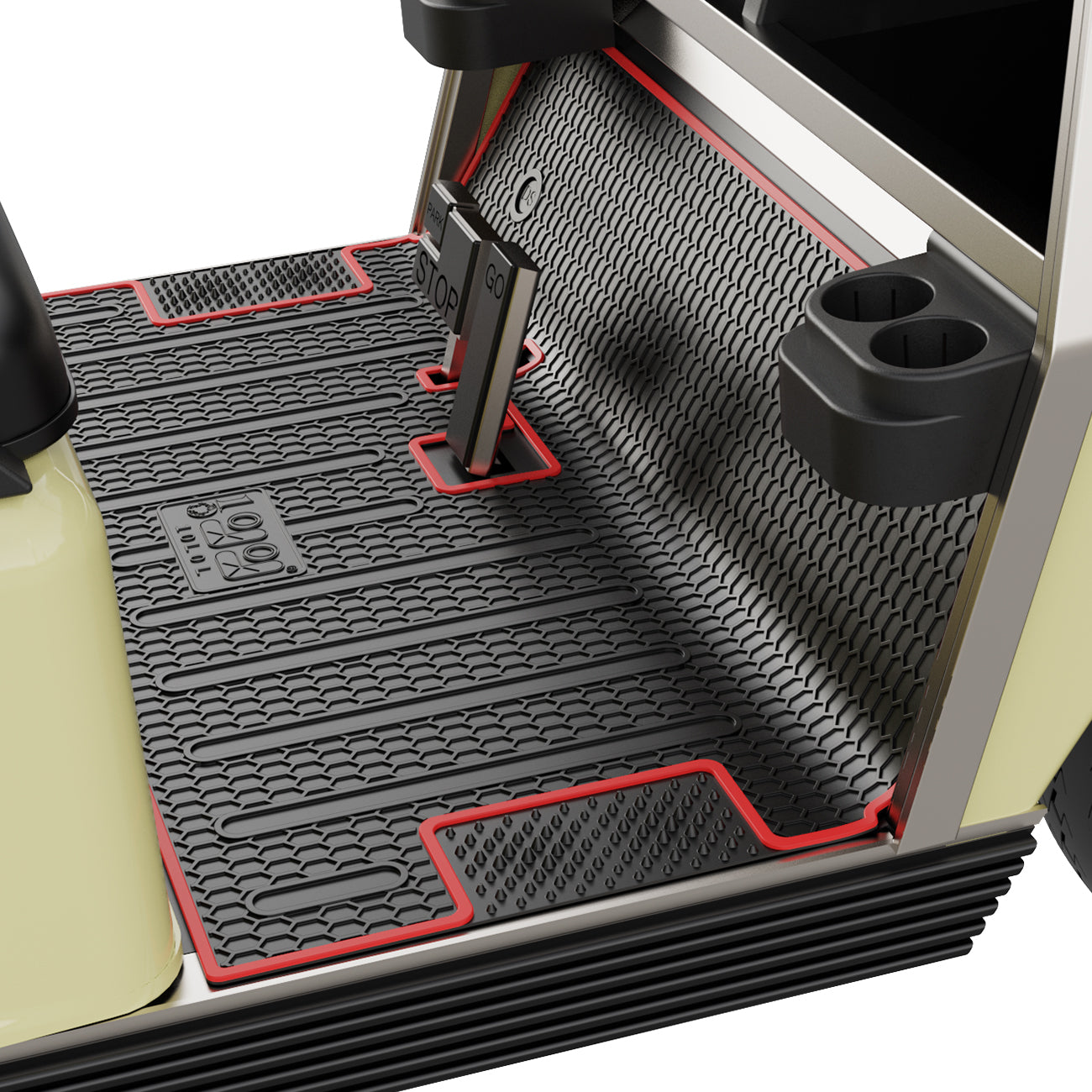 Golf Cart Red Full Coverage Floor Mat for Club Car DS 1982-up