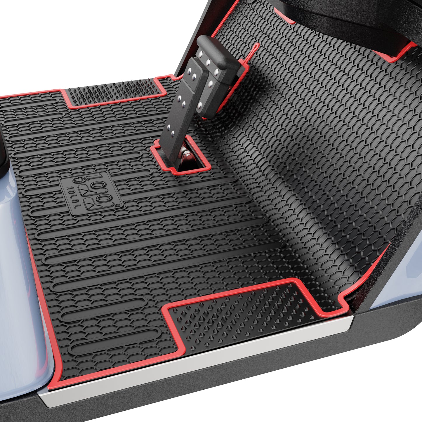 Golf Cart Red Full Coverage Floor Mat for EZGO TXT 1996-up