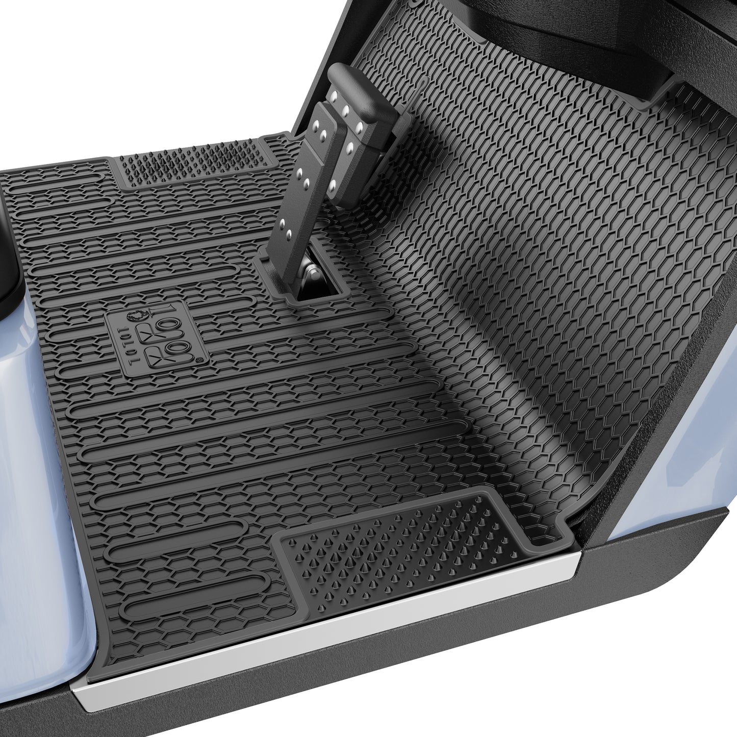 Golf Cart Black Full Coverage Floor Mat for EZGO TXT 1996-up