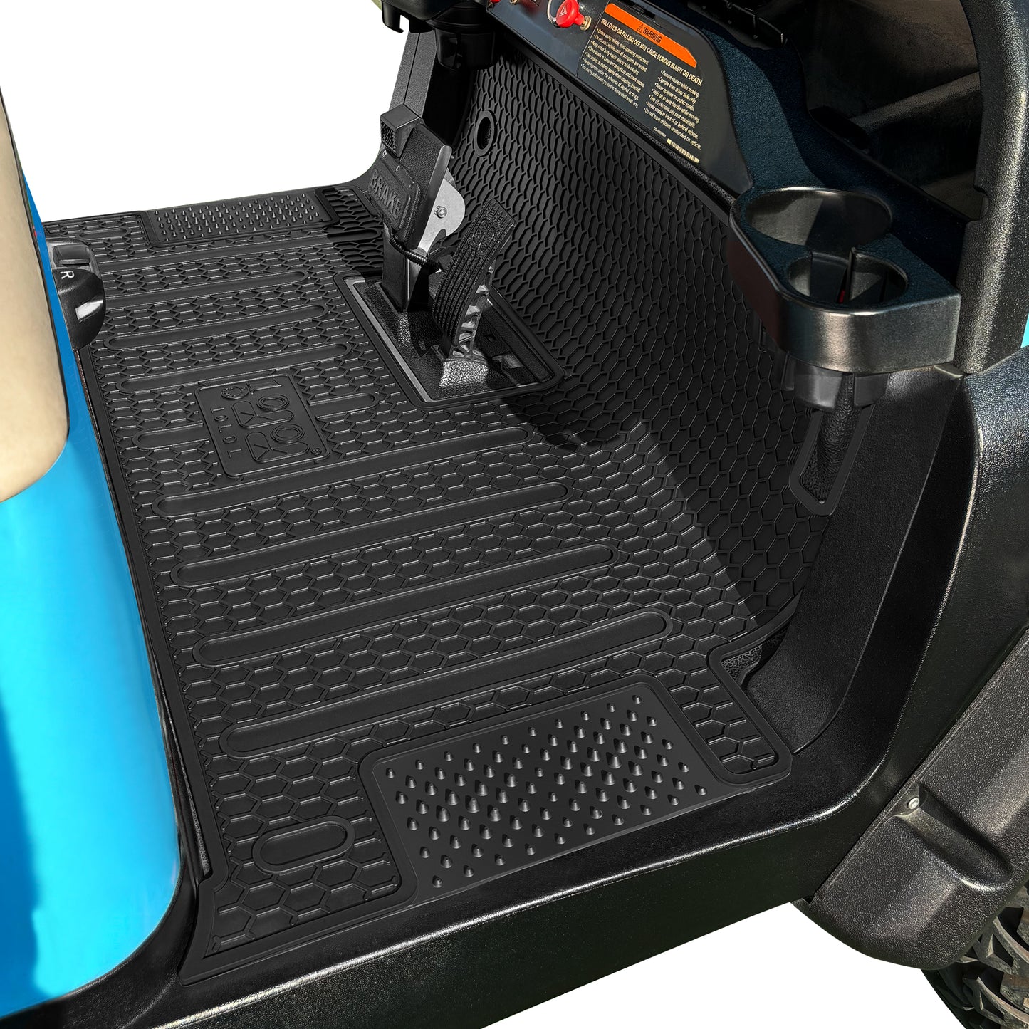 Golf Cart Black Full Coverage Floor Mat for Club Car Precedent 2004-2023, Onward Tempo 2017-2023, Villager V4L 2019-2023