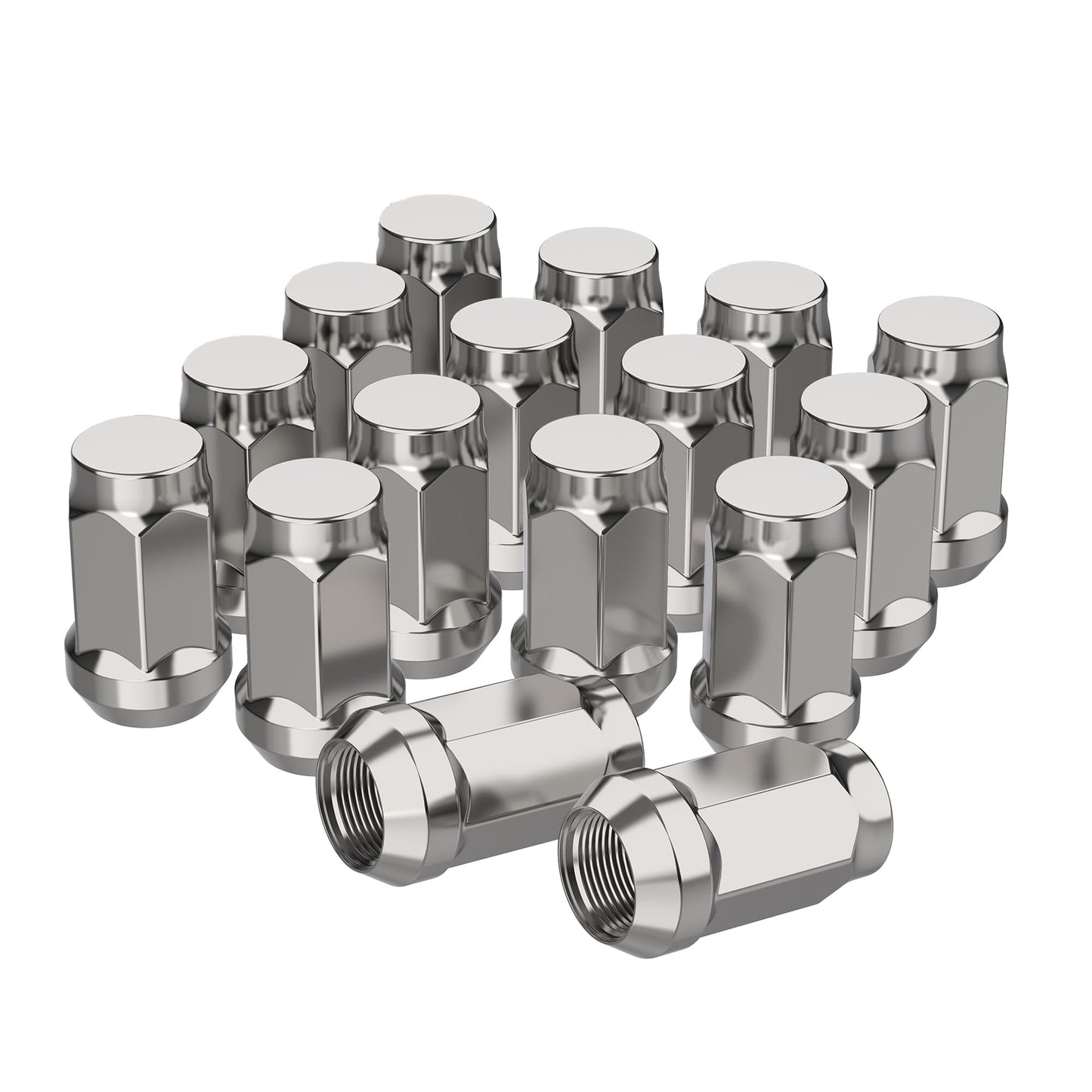 Golf Cart 1/2 inch-20 Silver Wheel Lug Nuts for EZGO, Club Car