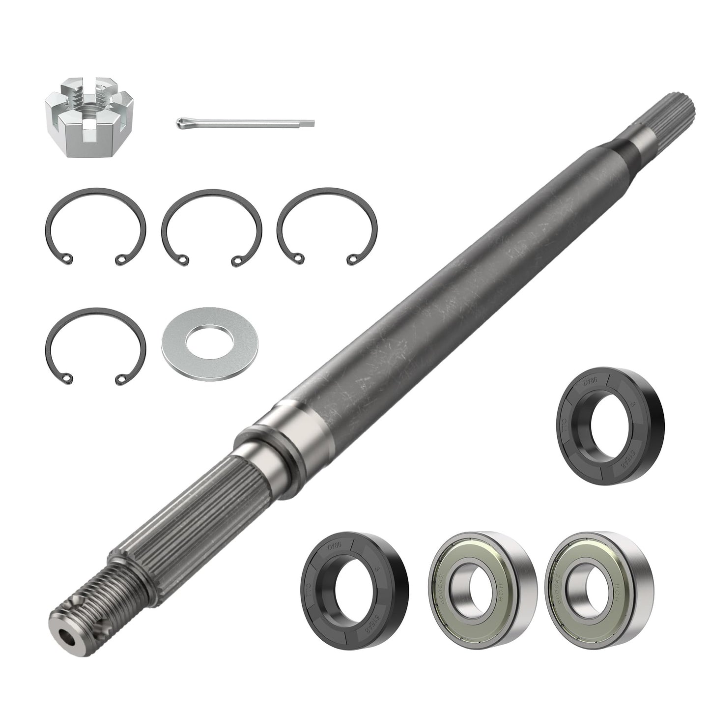 Golf Cart Passenger Side Rear Axles for EZGO RXV 2008-up Electric / 620341 614209