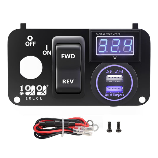 Golf Cart USB Panel, Meter & F&R Switch for EZGO TXT PDS
