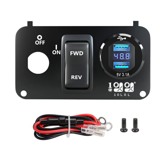 Golf Cart USB Panel, Meter & F&R Switch for EZGO TXT